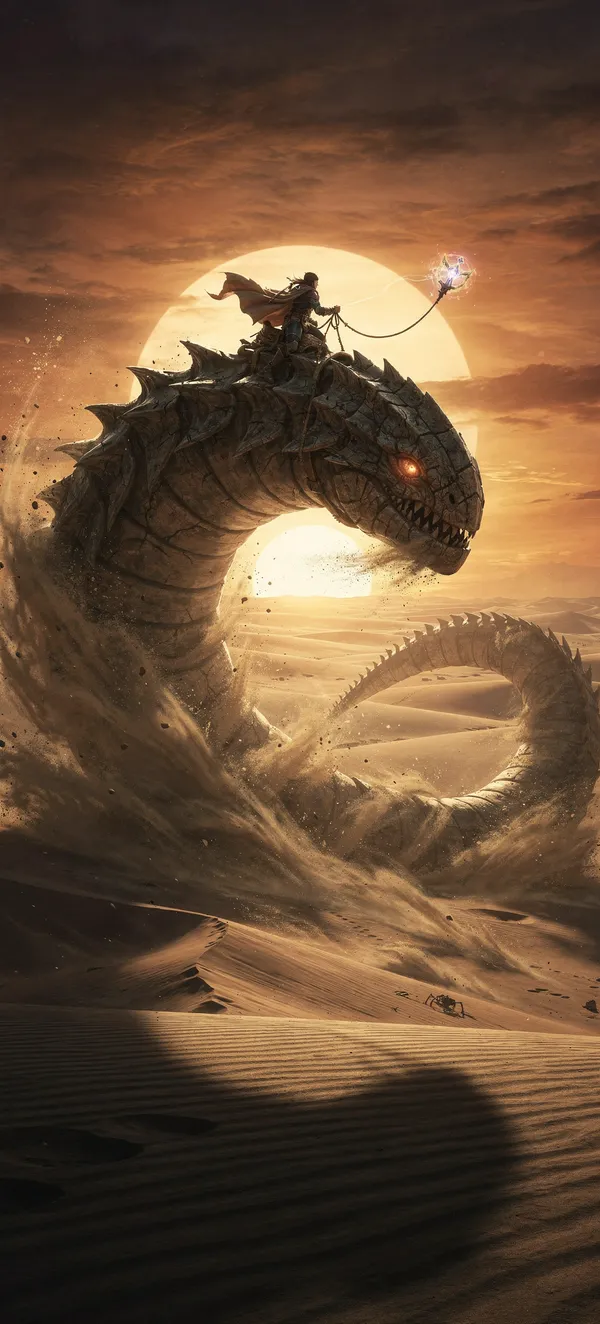 Desert Sandworm Rider