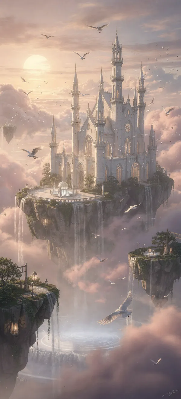 Floating Castle Sunset