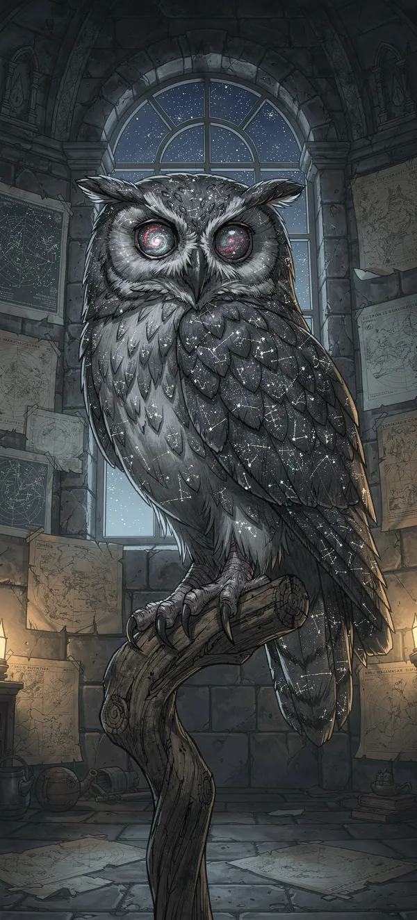 Cosmic Familiar Owl