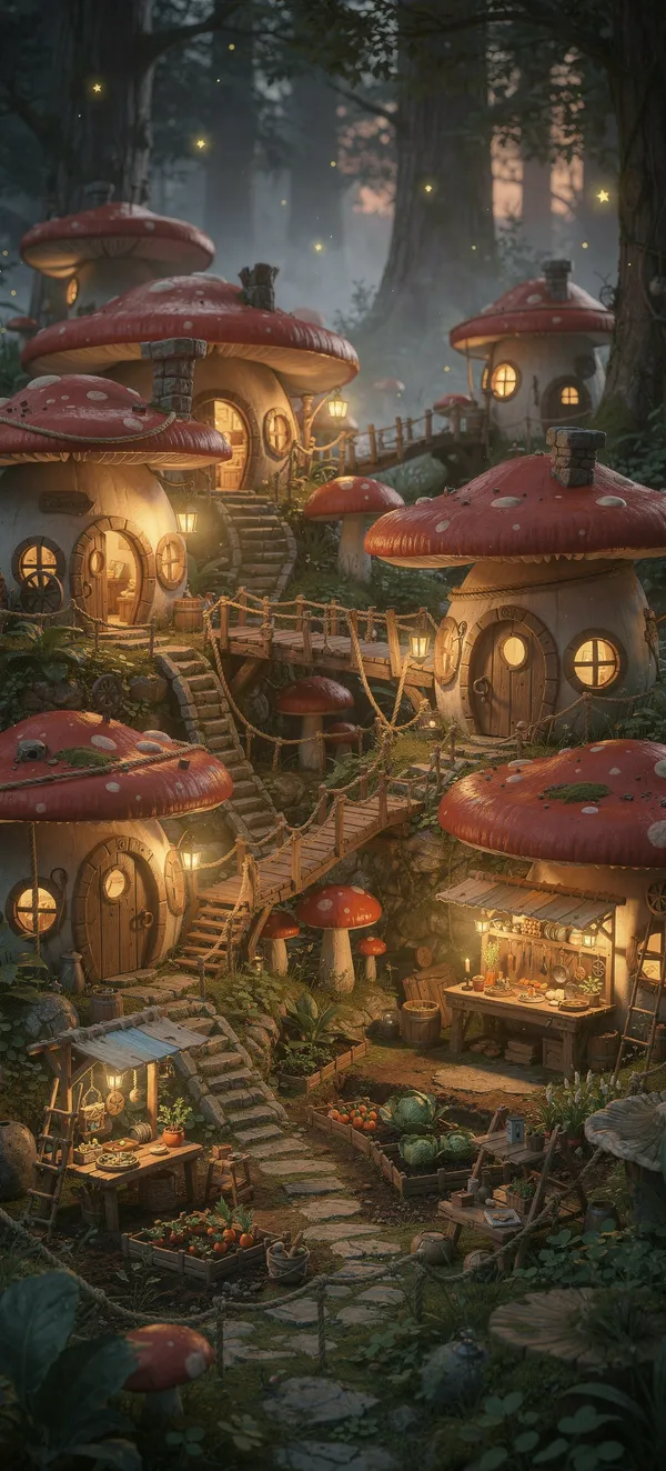 Gnome Mushroom Village