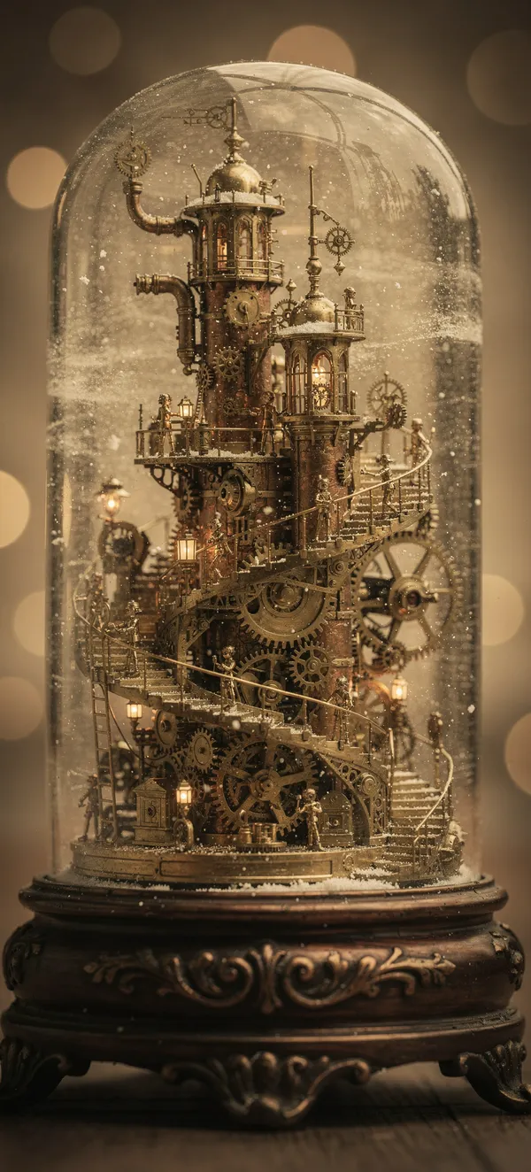 Clockwork Fantasy Snow Globe