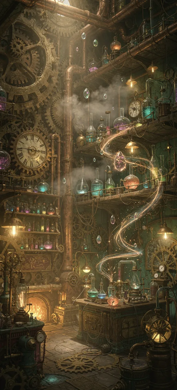 Steampunk Alchemical Laboratory