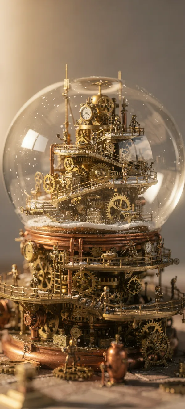 Clockwork Fantasy Snow Globe