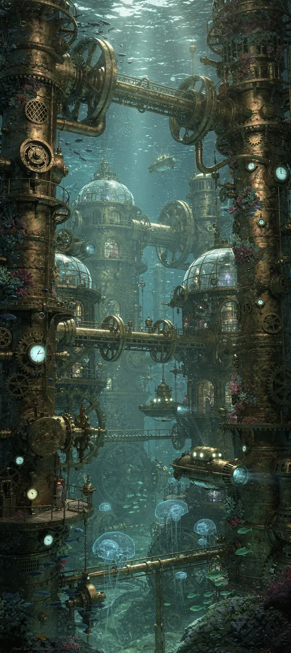 Underwater Steampunk City
