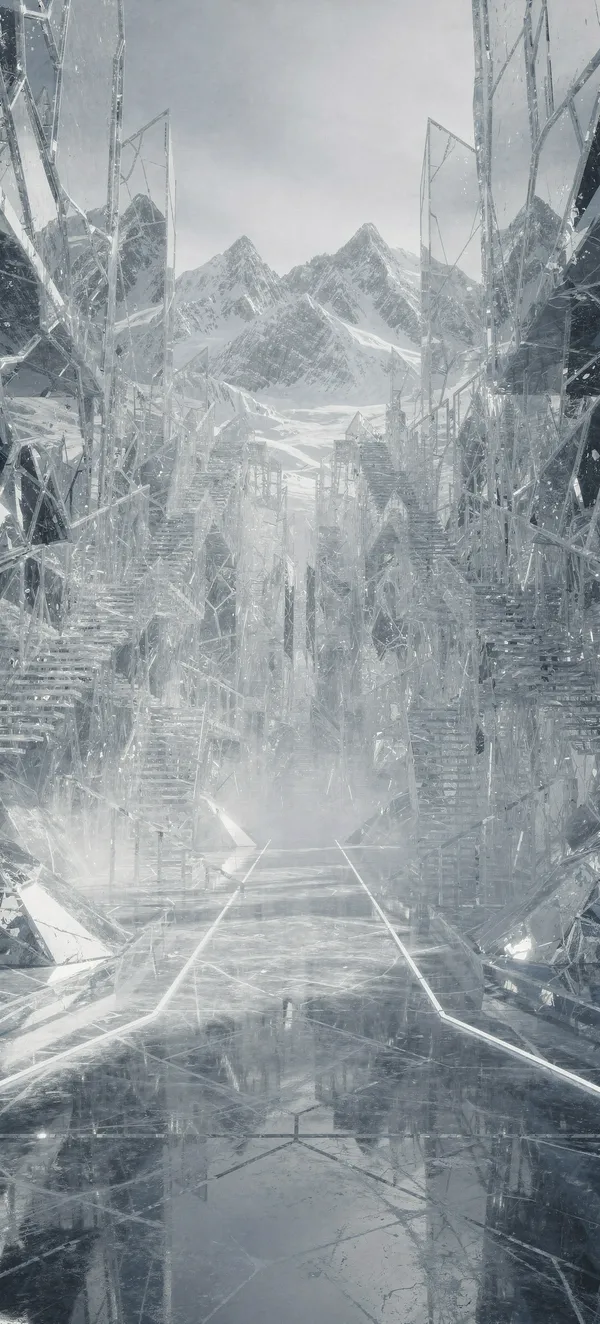 Crystal Arctic Mirror Landscape