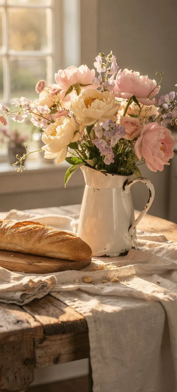 French Country Kitchen Flower Arrangement