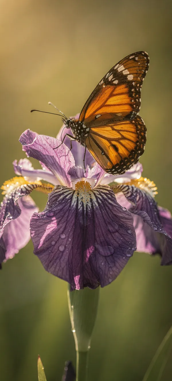 Monarch Butterfly Iris
