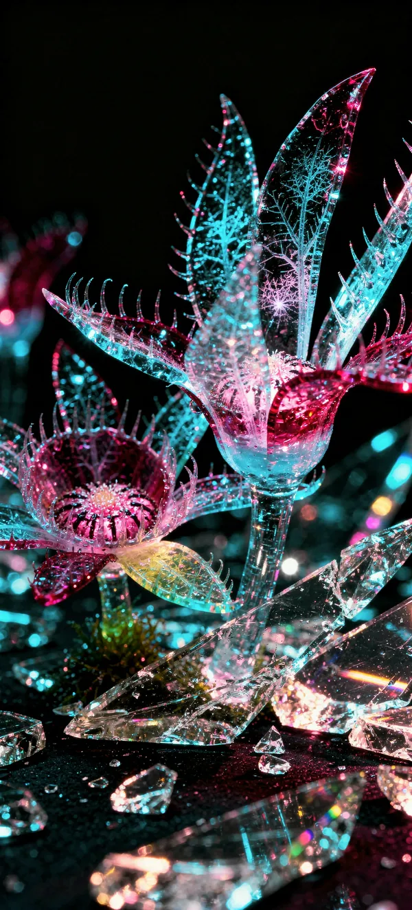 Neon Carnivorous Flowers