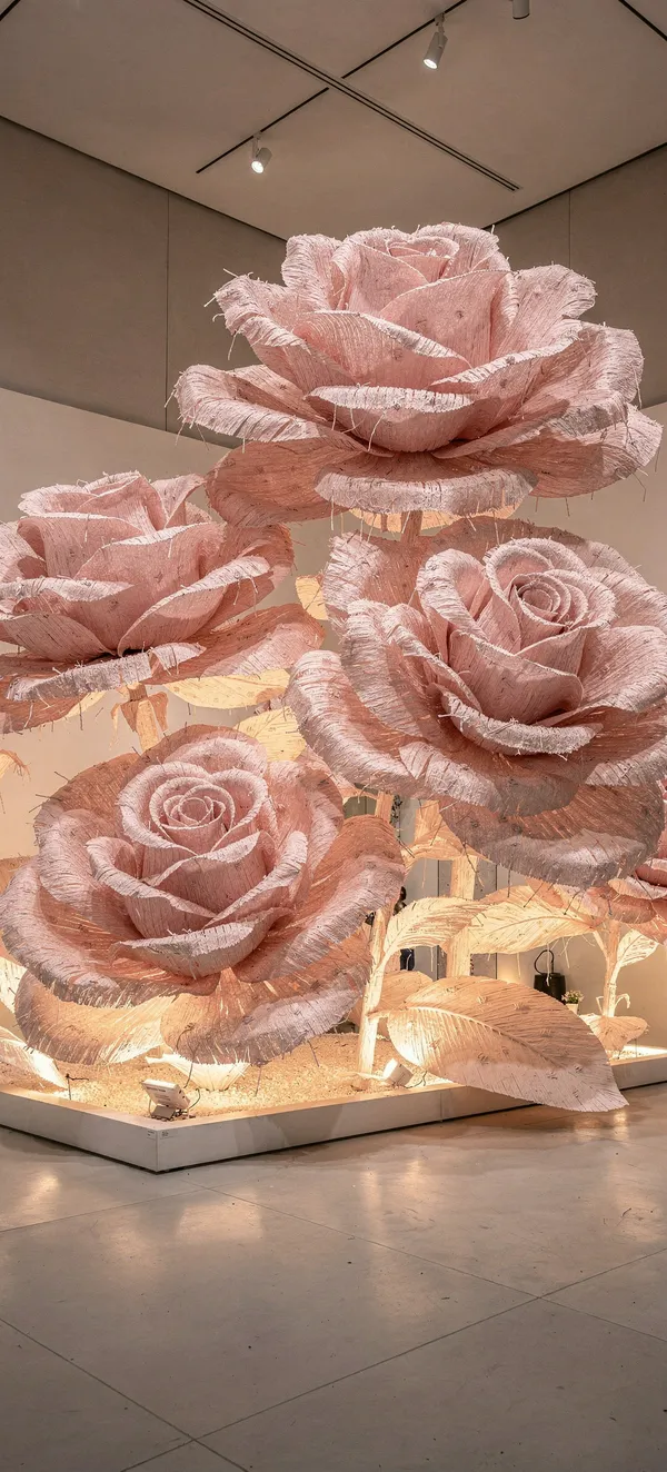 Paper Flower Sculpture Roses