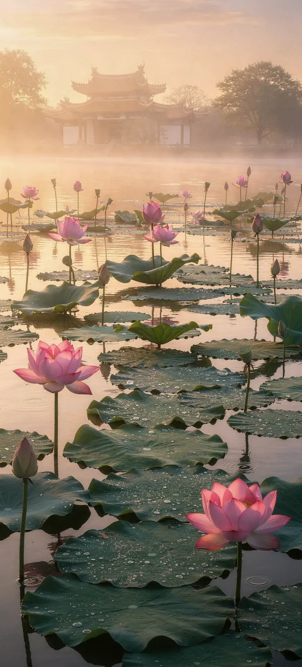 Lotus Sunrise Pond
