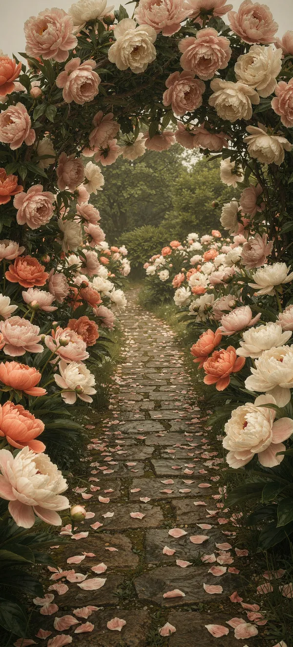 Peony Garden Path