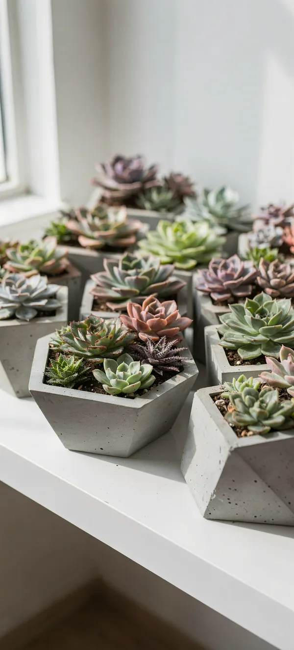 Succulent Garden Minimalist Wallpaper