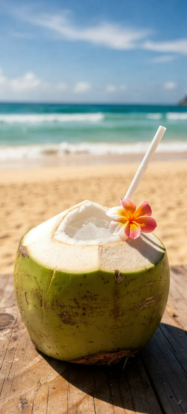 Tropical Coconut Water Beach Paradise