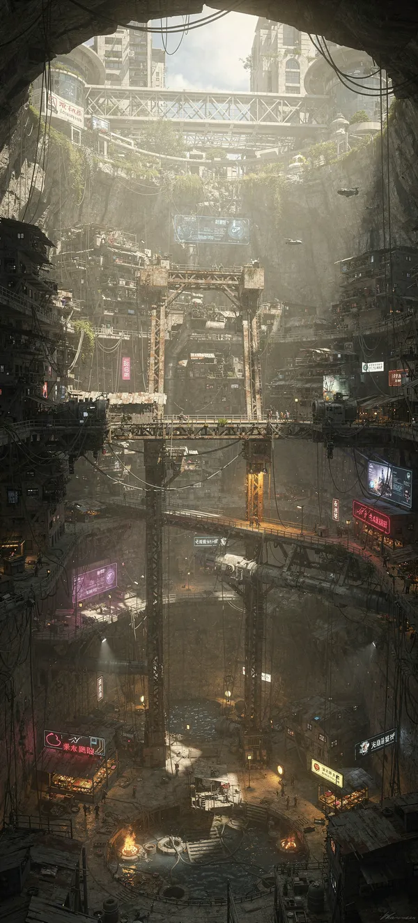 Dystopian Sinkhole City