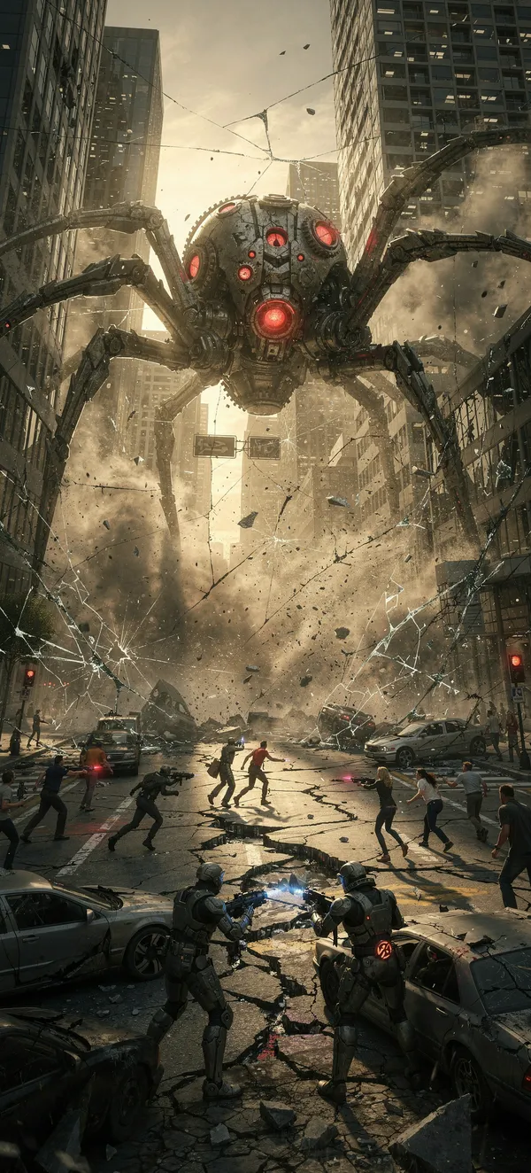 Mechanical Spider Boss Gaming Wallpaper