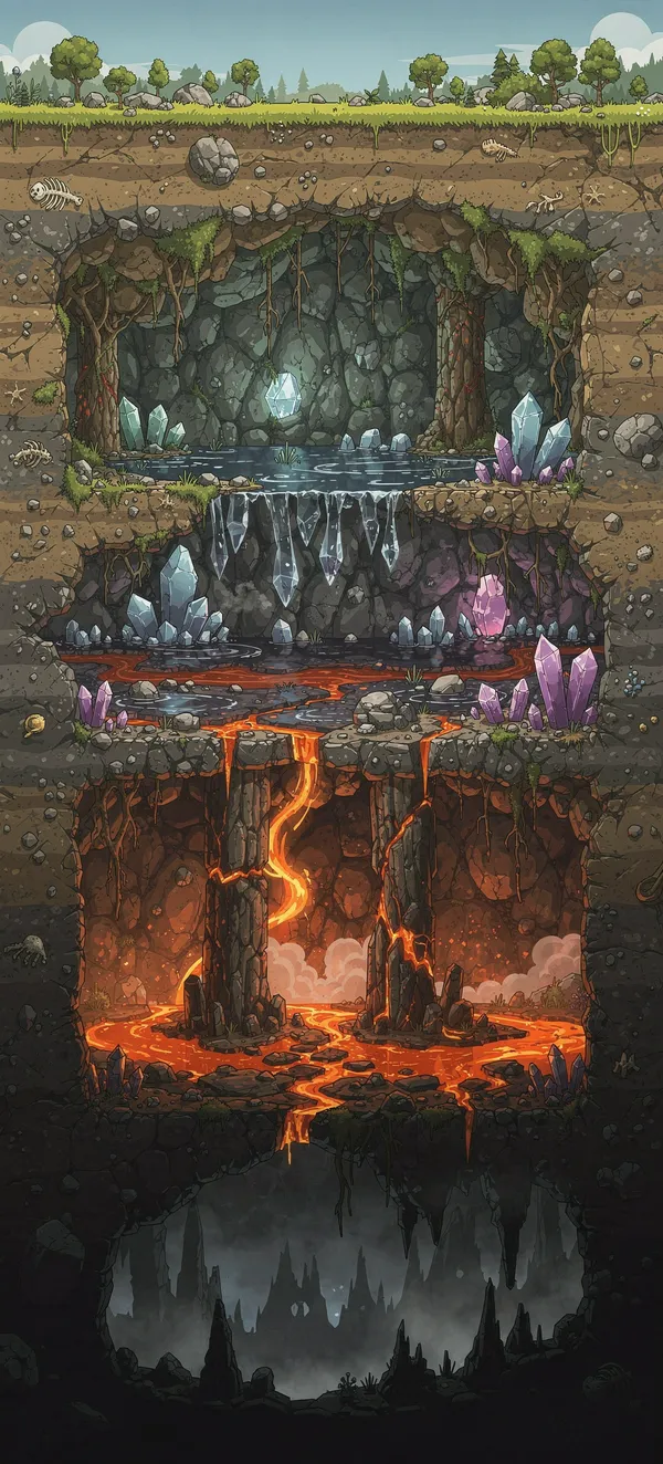 Procedural Cave Explorer Wallpaper