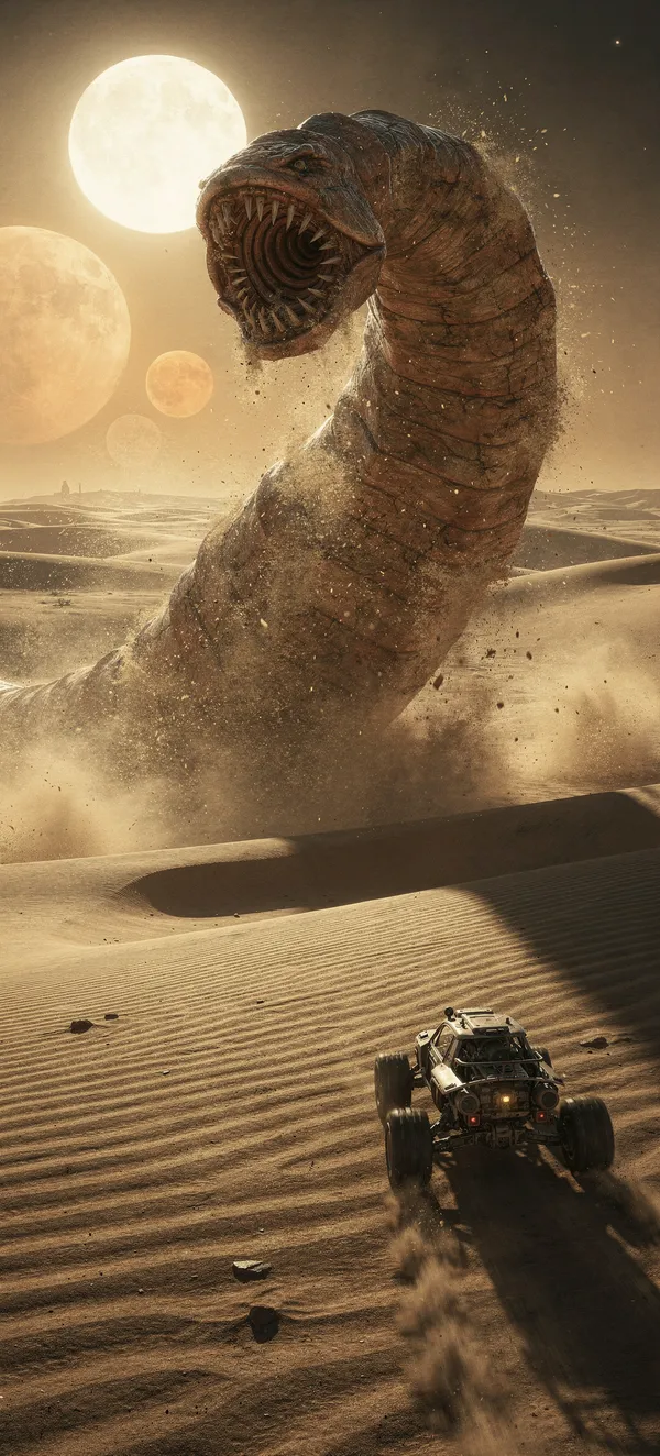 Sandworm Boss Desert Chase