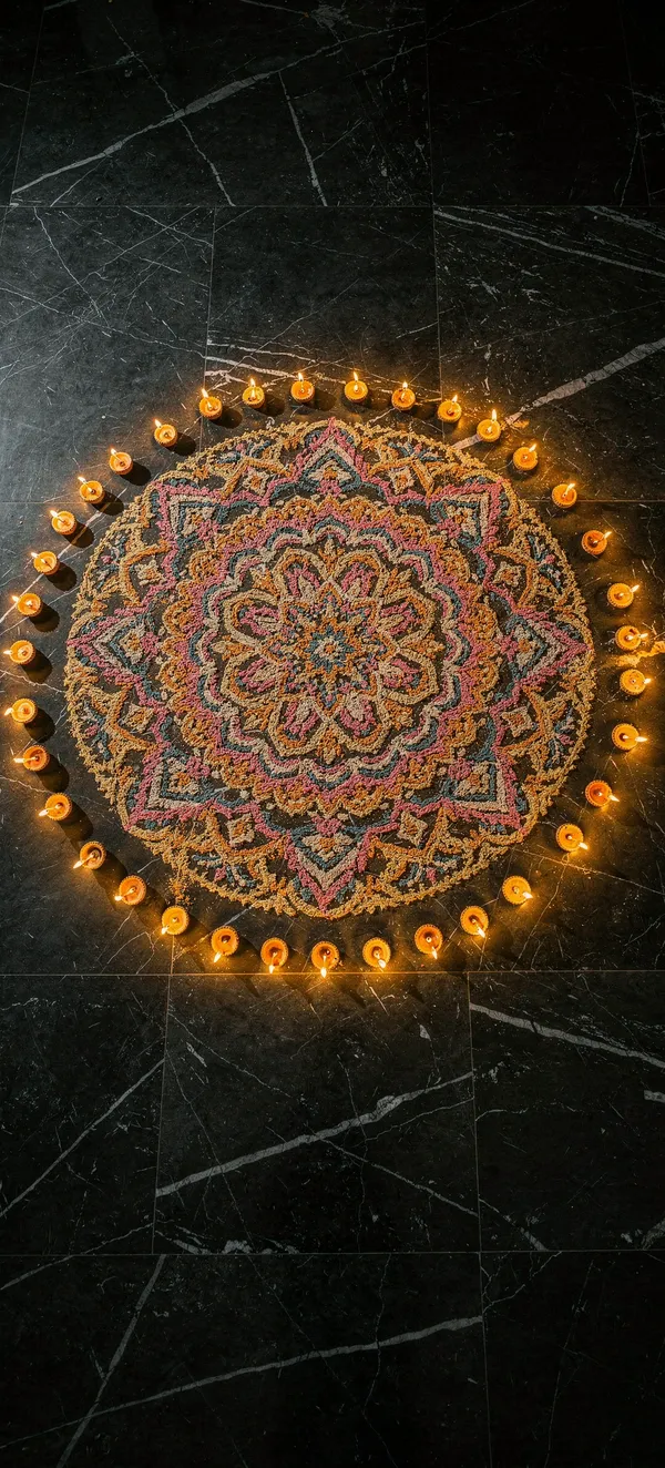 Diwali 2026: Rangoli Mandala with Diyas