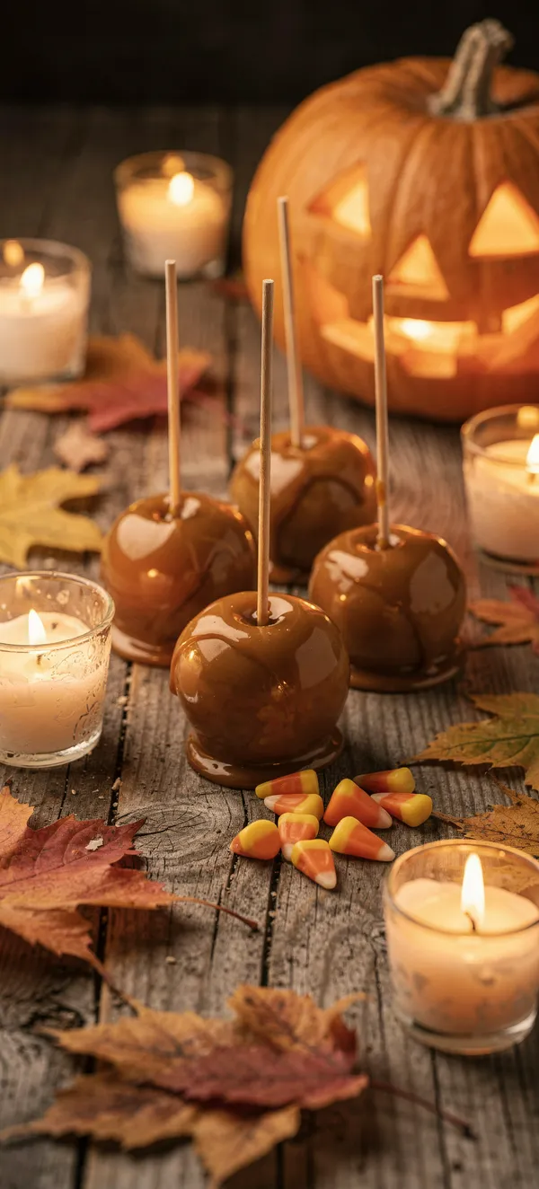 Halloween 2026: Cozy Still Life with Caramel Apples