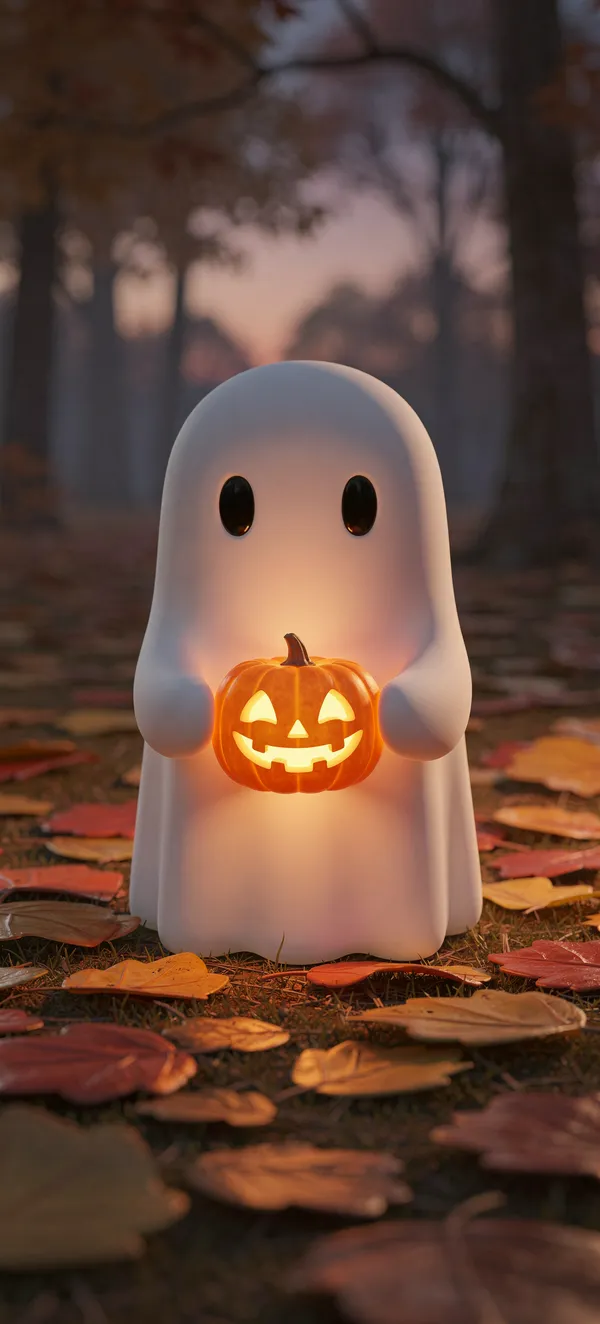 Halloween 2026: Cute Ghost with a Jack-o’-Lantern