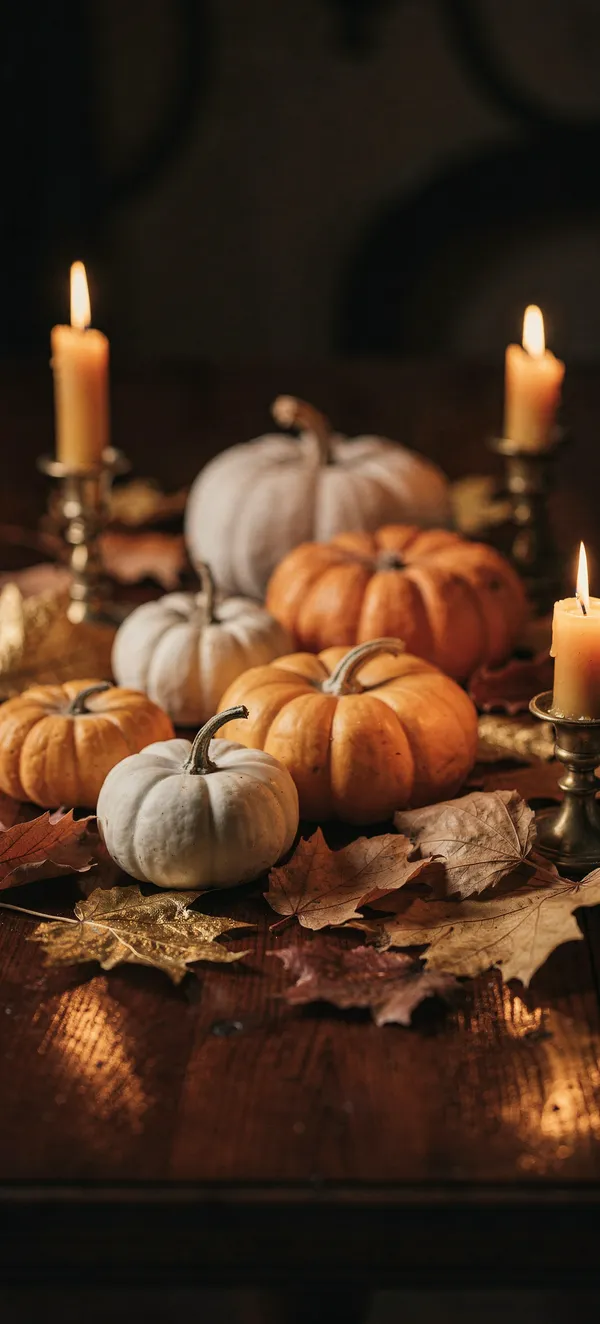 Halloween 2026: White Pumpkins and Candles