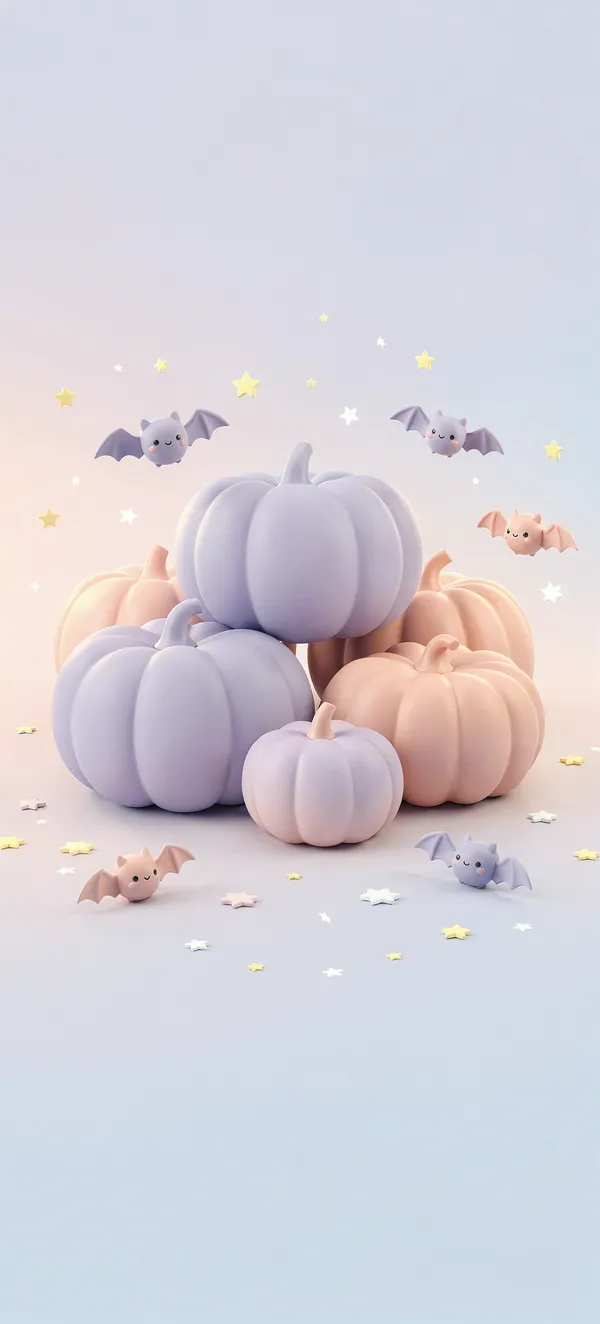 Halloween 2026: Pastel Pumpkins and Cute Bats