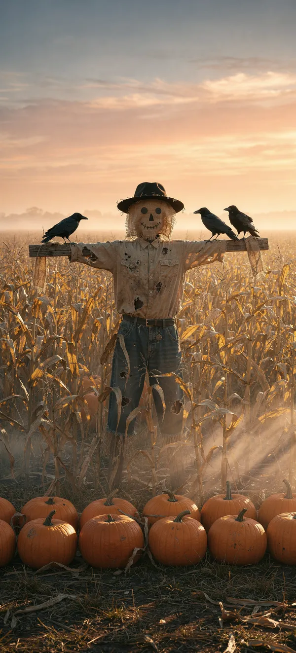 Scarecrow Autumn Harvest Wallpaper