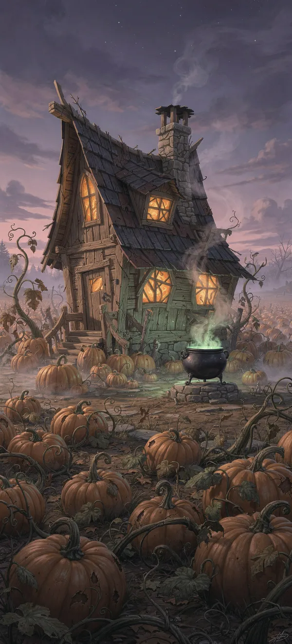 Halloween 2026: Witch Cottage in a Pumpkin Field