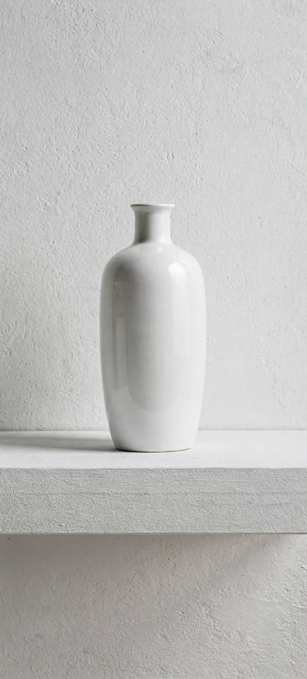 Minimal White Ceramic Vase