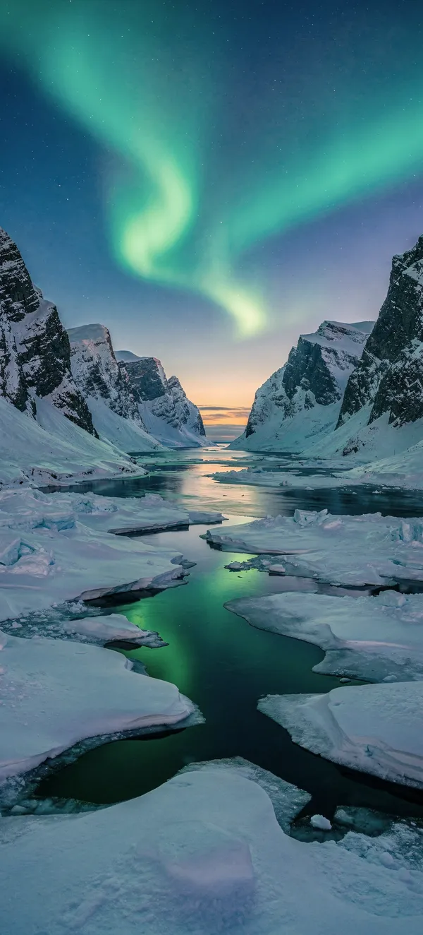 Arctic Winter Fjord