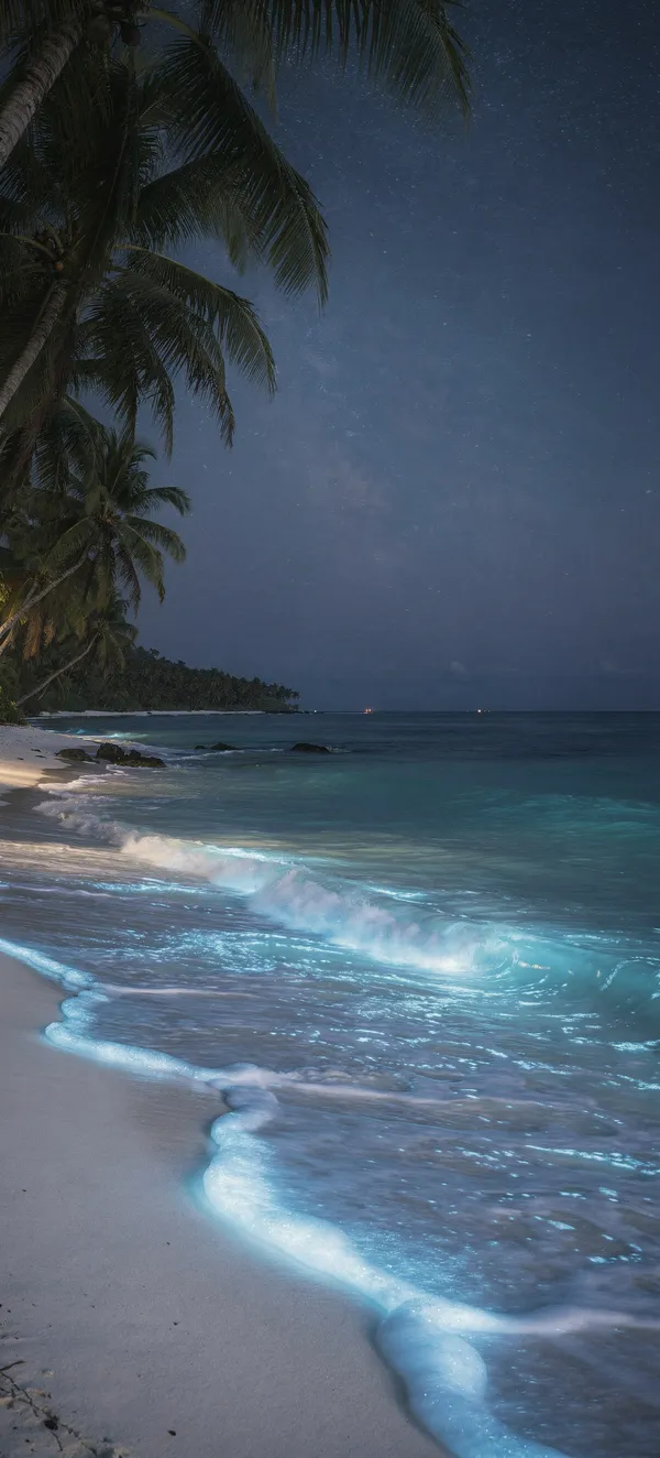 Bioluminescent Tropical Beach