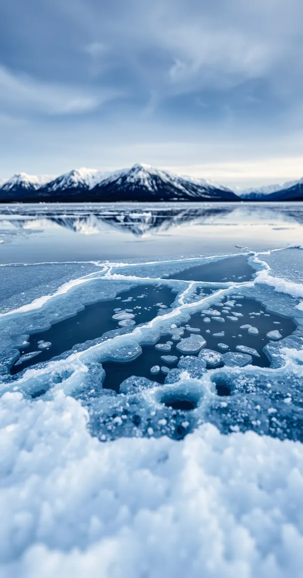 Frozen Lake Bubbles