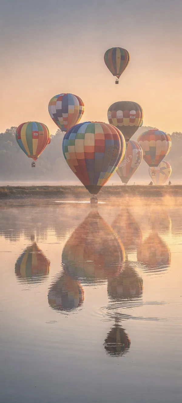 Balloon Fiesta 2026: Balloons over a Misty River