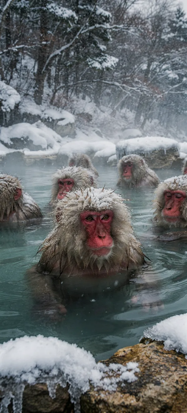 Snow Monkey Winter Hot Spring