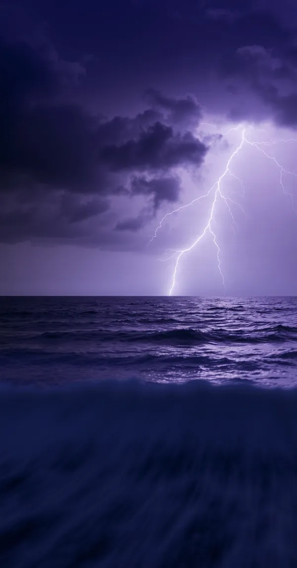 Lightning Storm Ocean