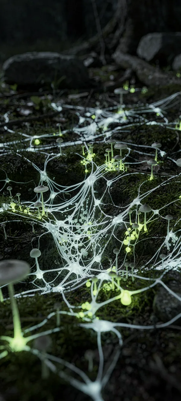 Bioluminescent Forest Fungi