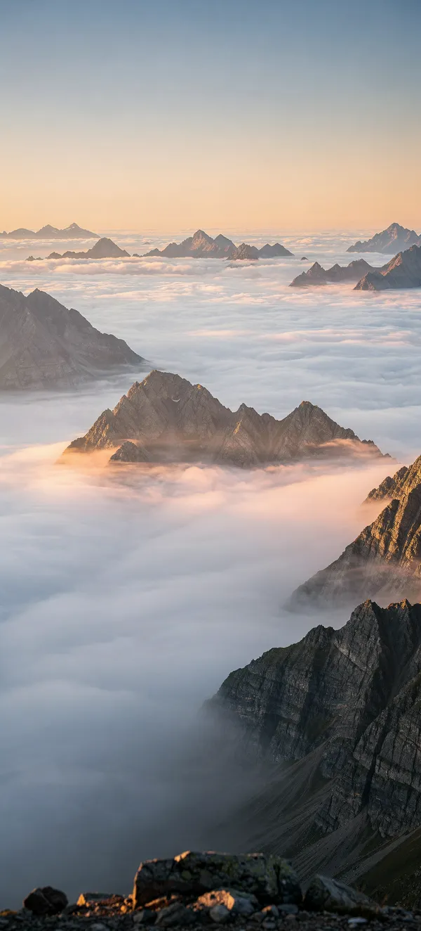 Mountain Peaks Above Cloud Inversion — Home screen