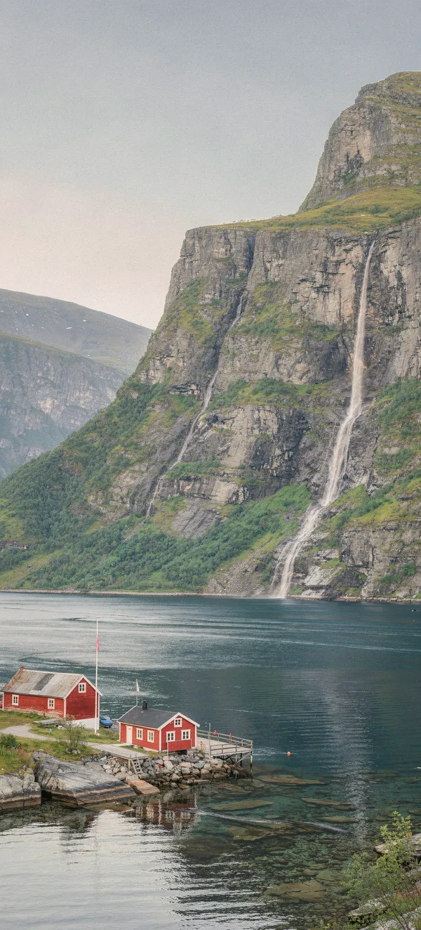 Norwegian Fjord at Golden Hour — Home screen