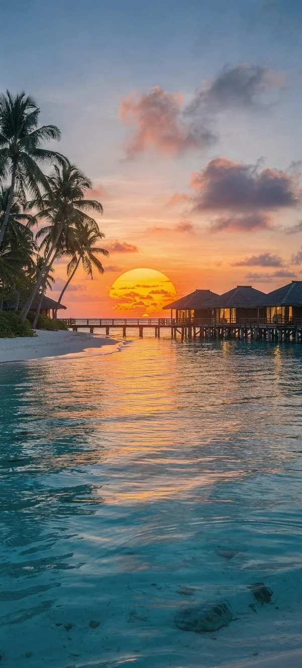 Tropical Sunset Lagoon