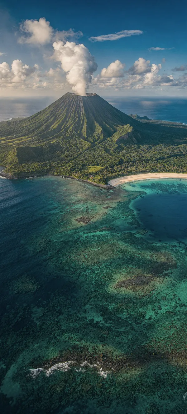Tropical Volcano Island Paradise