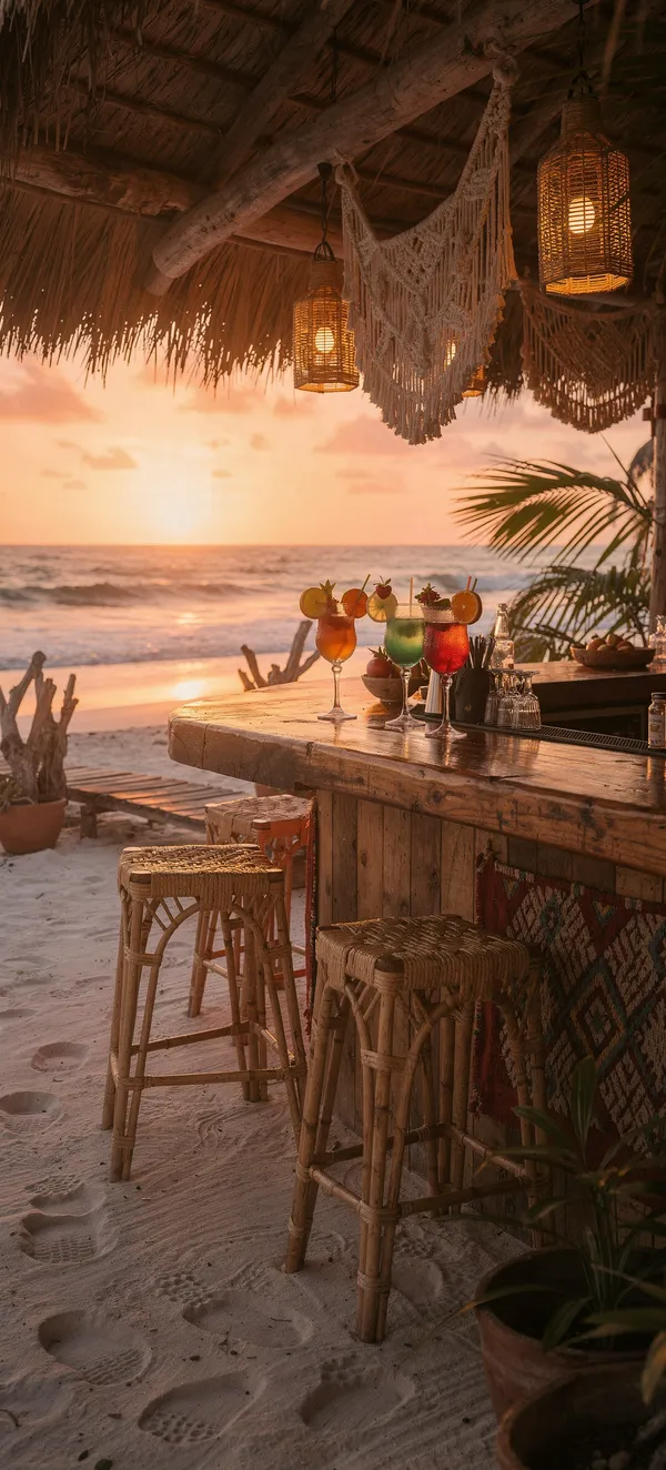 Tulum Beach Bar Sunset