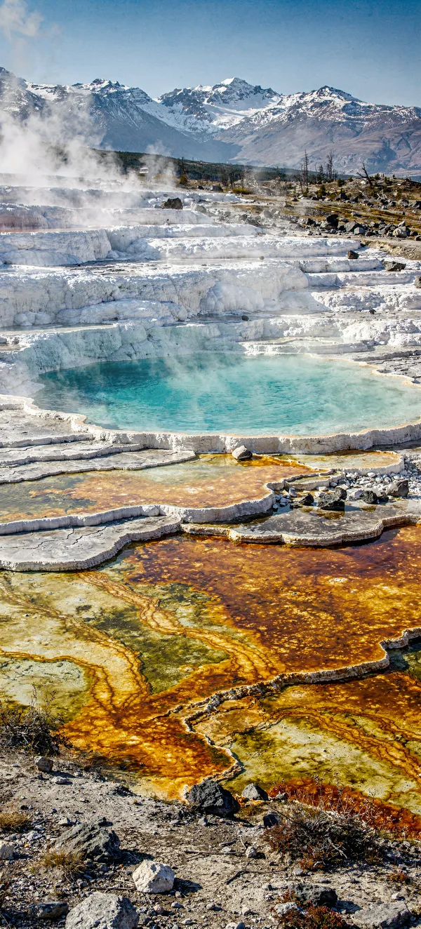 Turquoise Hot Spring Geothermal Landscape
