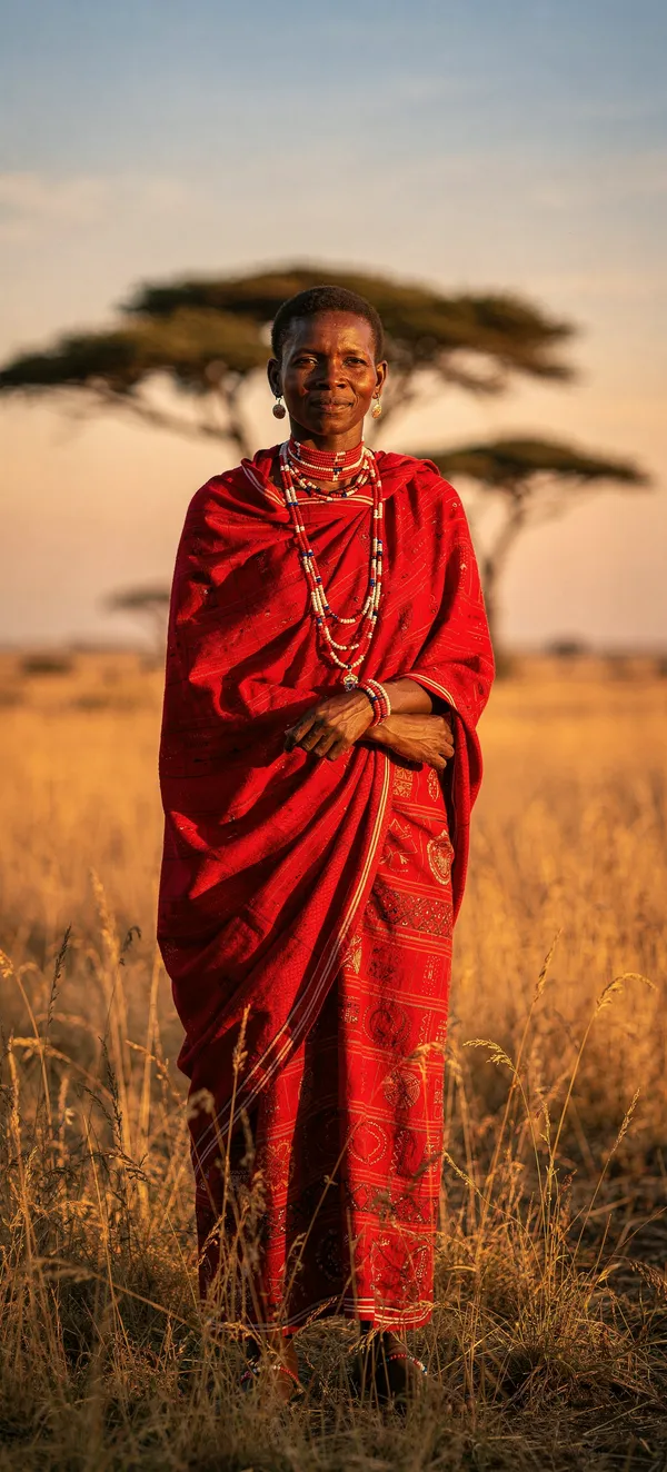 Maasai Woman Golden Hour