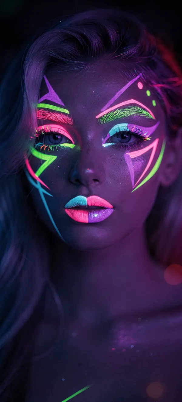 Neon Geometric Portrait