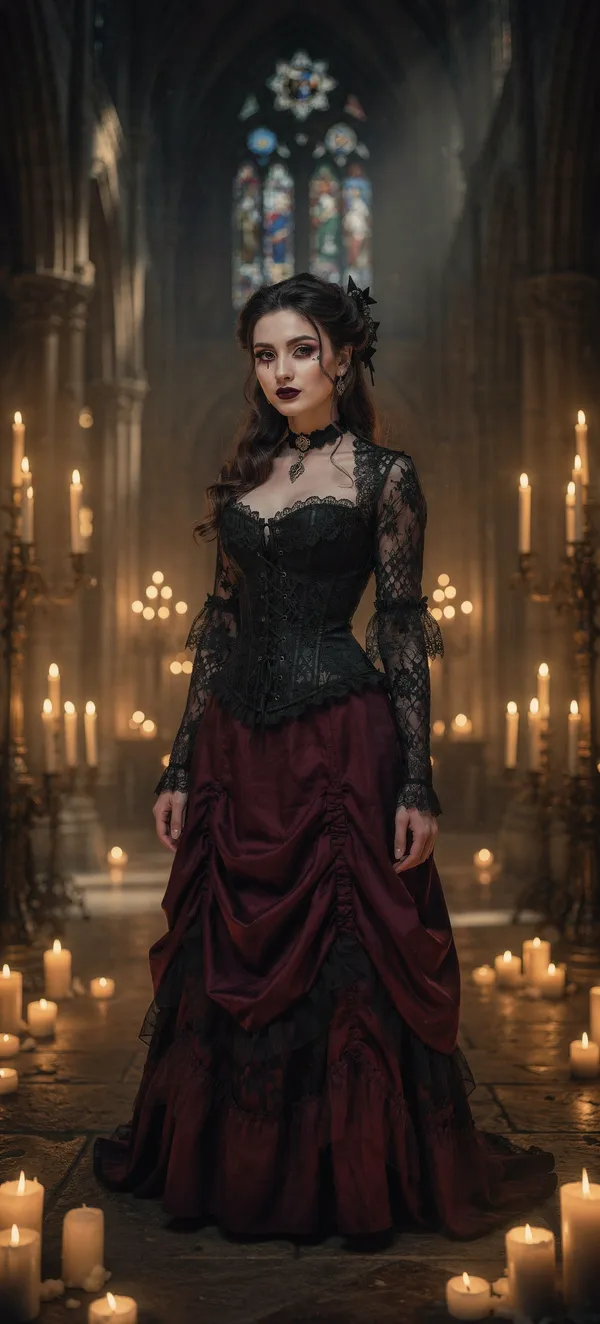 Victorian Gothic Cathedral Woman