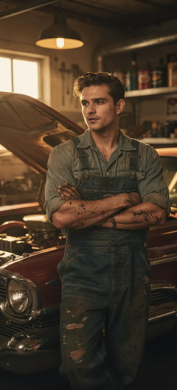 Vintage Mechanic Portrait