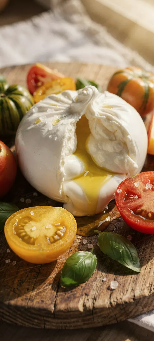 Burrata Cheese Culinary Wallpaper