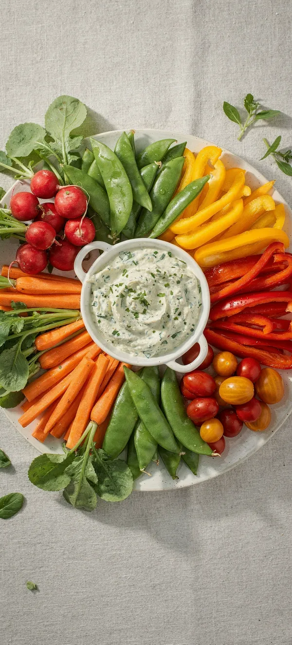 Spring Vegetable Crudité Platter