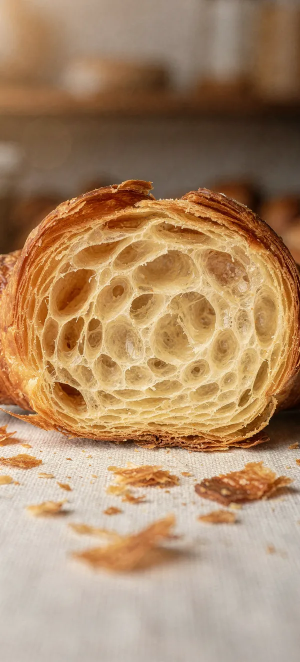 Golden Croissant Detail