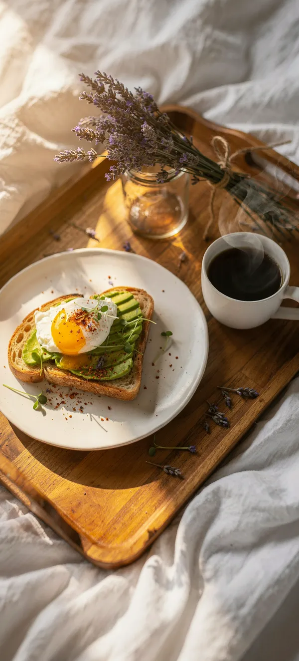 Aesthetic Breakfast in Bed